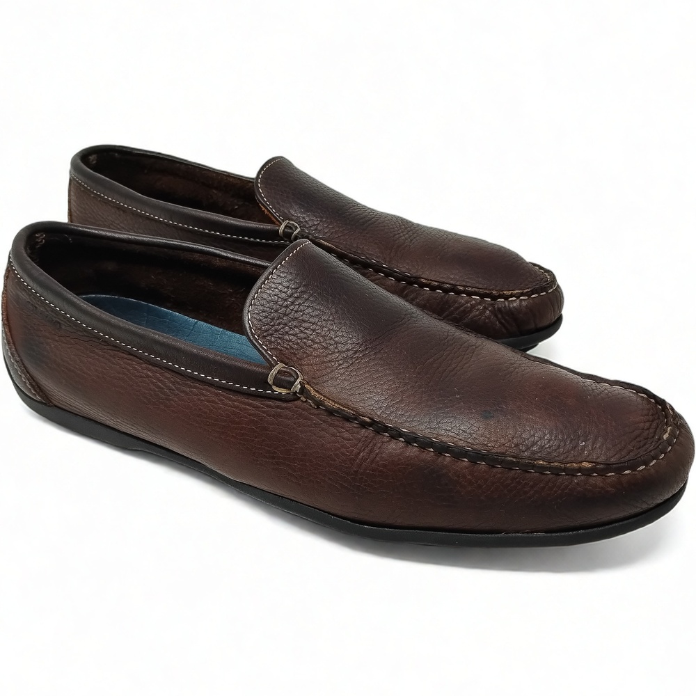 Sebago Classic Leather Slip-On Moccasin Loafers Size 11.5 Preppy Minimalist